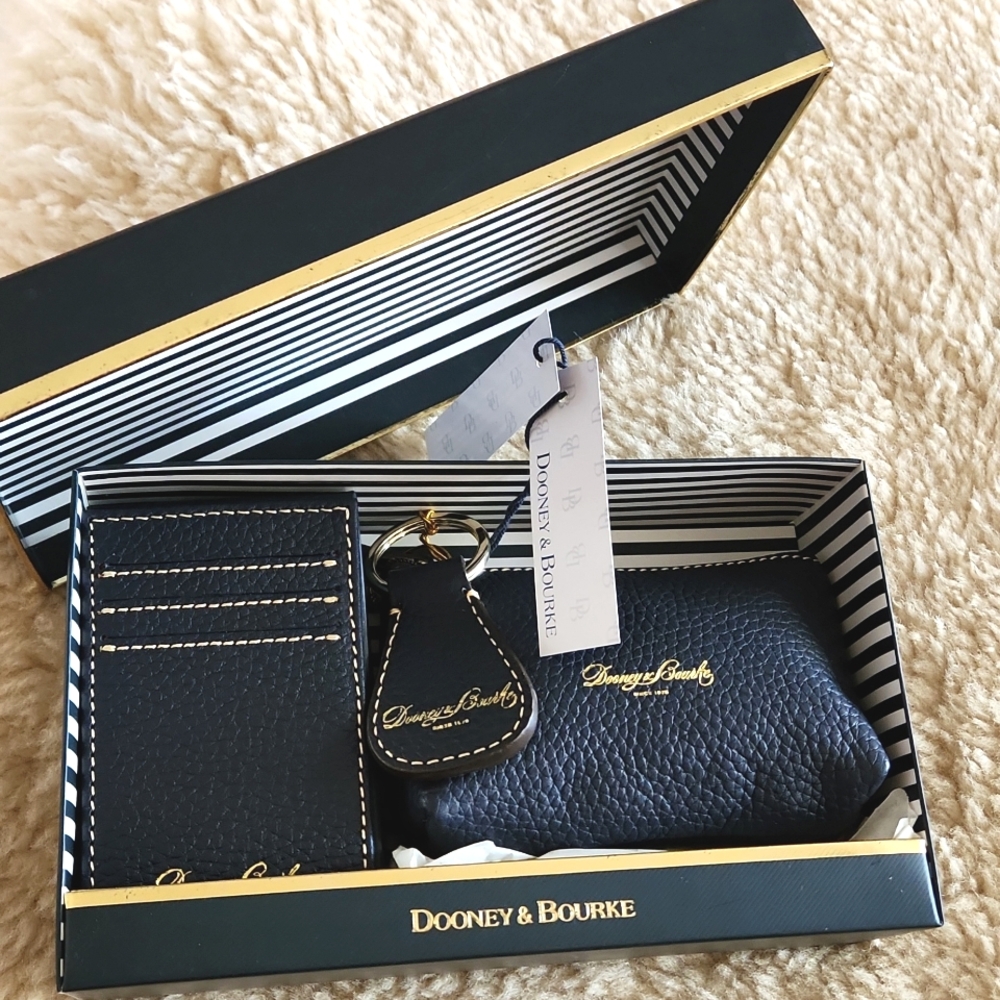 Cute NWT IOB Dooney & Bourke Midnight Blue 3 Piece Gift Set 💙🖤🎁 - Picture 14 of 16
